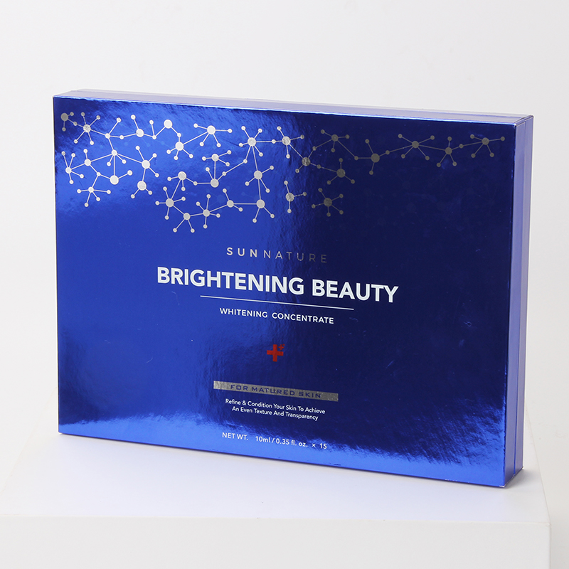 Blaue Premium-Verpackungsbox für kosmetische ätherische Öle mit Eva-Tablett