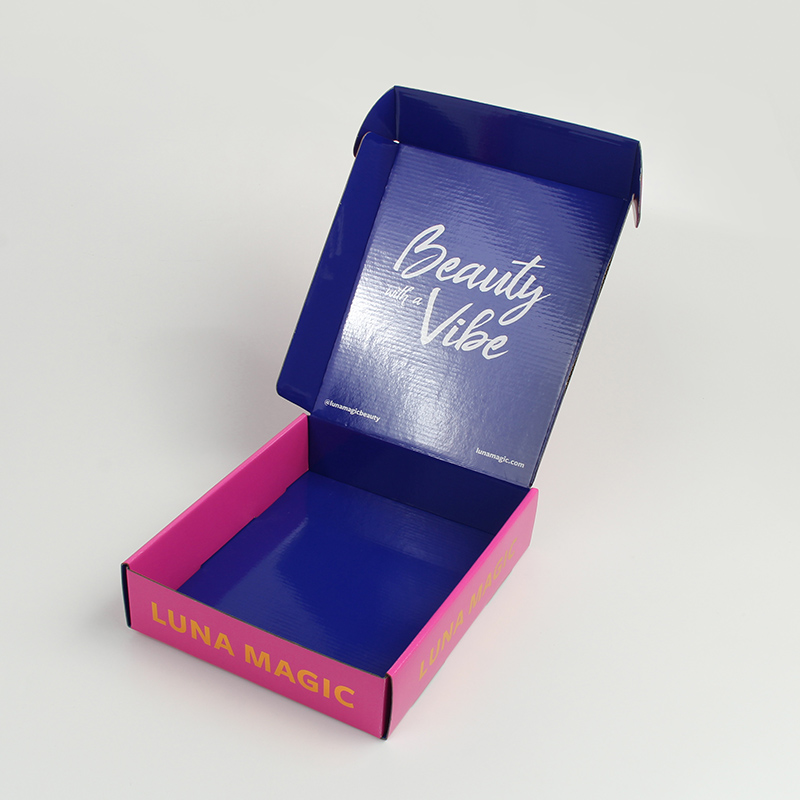 Recycelbar Custom Design Glossy Pink Beauty Brand Shipping Box